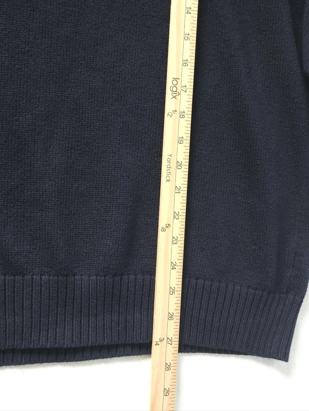 Polo Ralph Lauren Quarter Zip Sweater Mens XL Navy Blue Pony Logo Preppy Ivy